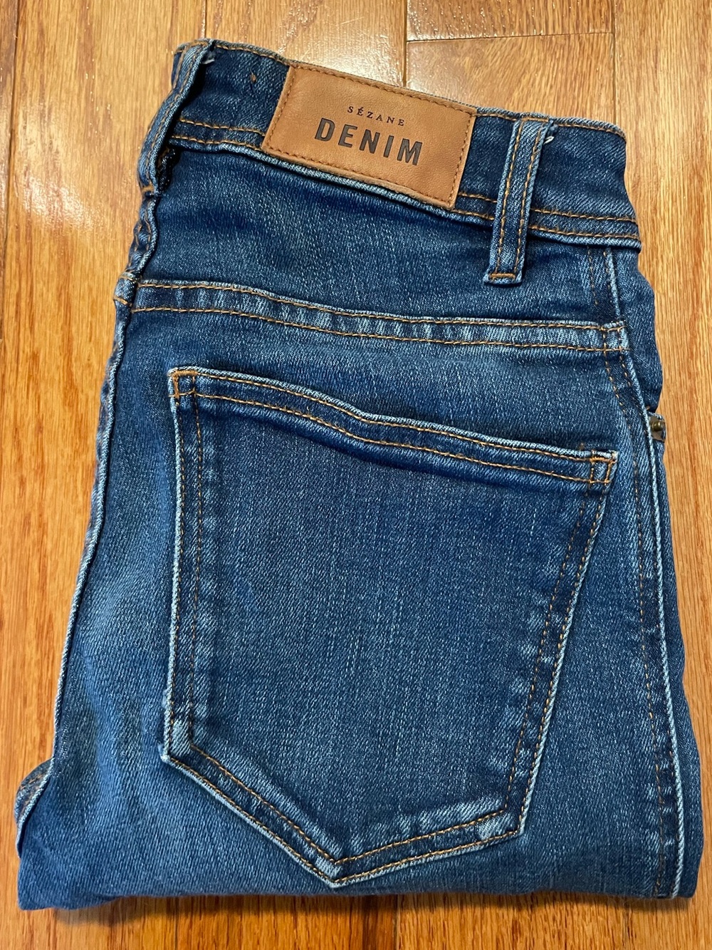 Sézane Slim Parfait Jeans Blue Medium Wash Denim Size 25 FR 36 US 2